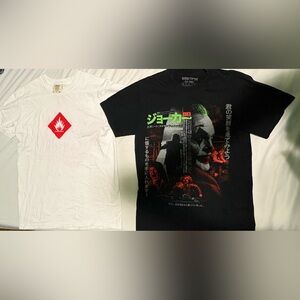 White and Black Graphic Tees Set